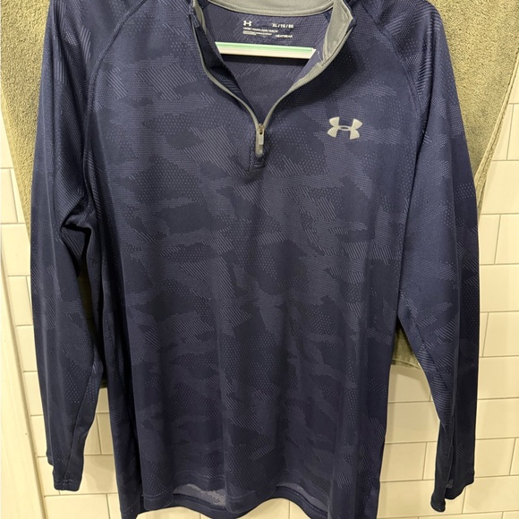 Under Armour Men’s Dark Blue HeatGear Top - Picture 4 of 4